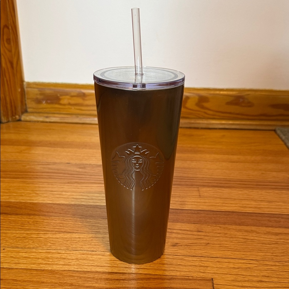 Starbucks Stainless Tumbler with Clear Lid and Straw